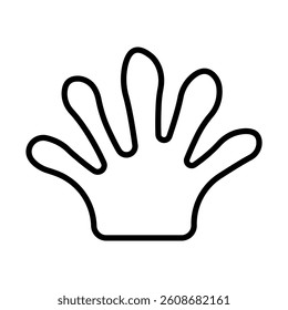 Lizard Footprint Vector Line Icon Design