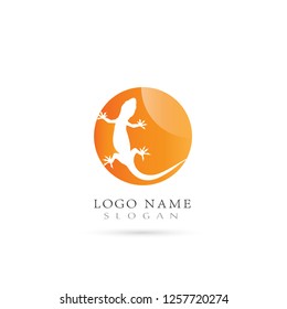Lizard & Gecko Logo. Icon & Symbol Vector template.