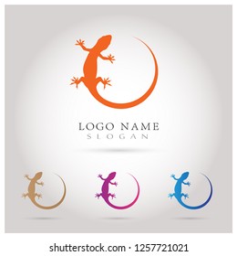 Lizard & Gecko Logo. Icon & Symbol Vector template.