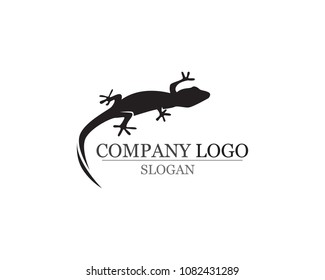 Lizard Or  Gecko Silhouette Black Vector 10