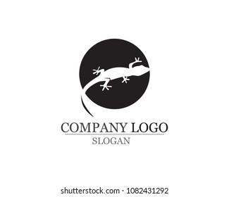 Lizard or Gecko Silhouette black vector 10