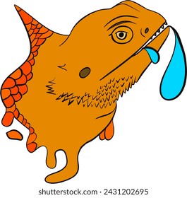 Carácter abstracto de cabeza de lagarto 
Vector de logotipo