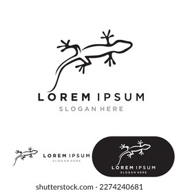 Lizard home logo icon vector design template