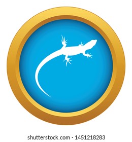 Lizard icon blue vector isolated on white background for any design