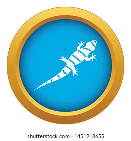 Lizard icon blue vector isolated on white background for any design
