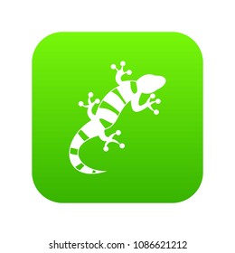 Lizard icon digital green for any design isolated on white vector illustration