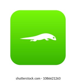 Lizard icon digital green for any design isolated on white vector illustration