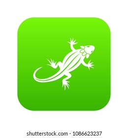 Lizard icon digital green for any design isolated on white vector illustration