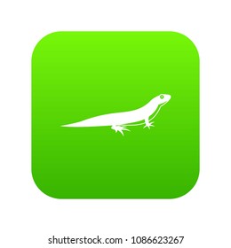 Lizard icon digital green for any design isolated on white vector illustration
