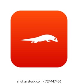 Lizard icon digital red for any design isolated on white vector illustration
