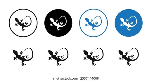 Lizard icon logo sign set vector outline