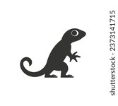Lizard Icon on White Background - Simple Vector Illustration