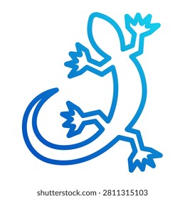 Lizard Icon - Outline Gradient Icons For Animal And Pet Care