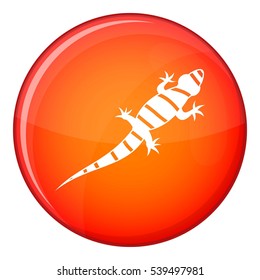 Lizard icon in red circle isolated on white background vector illustration