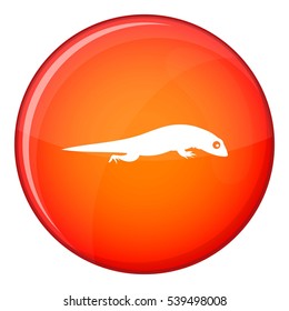 Lizard icon in red circle isolated on white background vector illustration