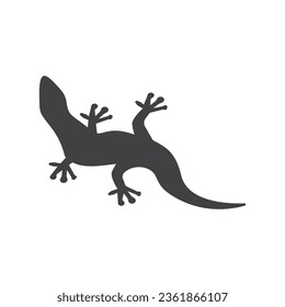 Lizard icon silhouette logo symbol vector