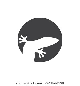 Lizard icon silhouette logo symbol vector