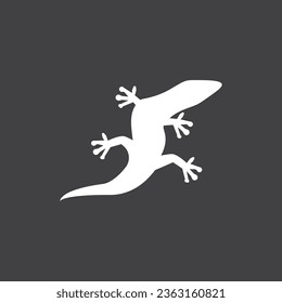 Lizard icon silhouette logo symbol vector