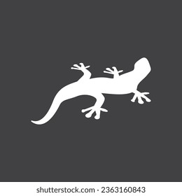 Lizard icon silhouette logo symbol vector