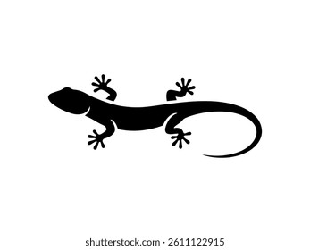 Lizard icon silhouette vector flat illustration design.