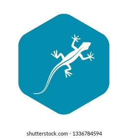 Lizard icon in simple style isolated vector illustration. Reptiles symbol