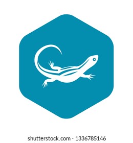 Lizard icon in simple style isolated vector illustration. Reptiles symbol