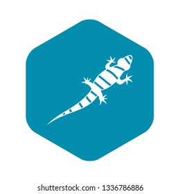 Lizard icon in simple style isolated vector illustration. Reptiles symbol
