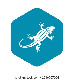 Lizard icon in simple style isolated vector illustration. Reptiles symbol