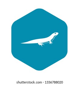 Lizard icon in simple style isolated vector illustration. Reptiles symbol