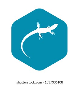 Lizard icon in simple style isolated vector illustration. Reptiles symbol