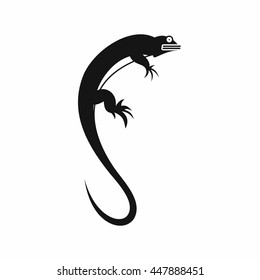 Lizard icon in simple style isolated vector illustration. Reptiles symbol