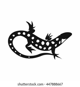 Lizard icon in simple style isolated vector illustration. Reptiles symbol