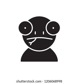 lizard icon vector. animal icon glyph style