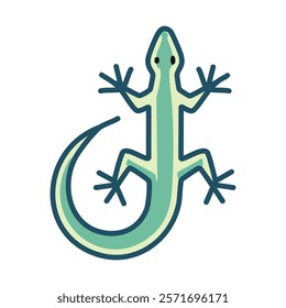 Lizard icon vector isolated on white background for your web and mobile app design. Green reptile logo concept.