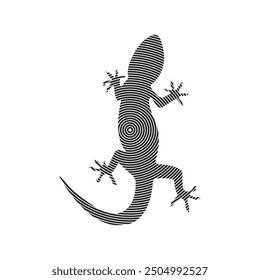 lizard illustration icon logo design