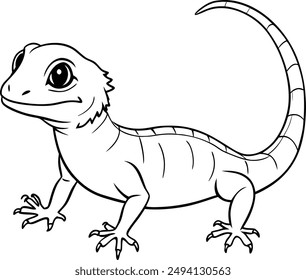 lizard line art vector file