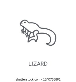 Lizard linear icon. Modern outline Lizard logo concept on white background from animals collection. Suitable for use on web apps, mobile apps and print media.