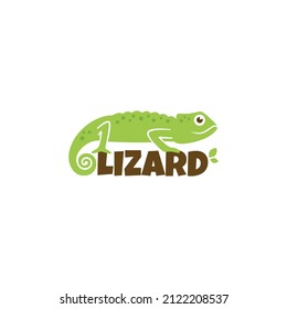 Diseño con logotipo de pizarra. Icono de lagarto, símbolo. Lizard en las cartas. Ilustración vectorial.