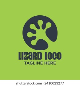 Lizard Logo. Gecko Logo. Chameleon Logo. Simple and Modern. Vector illustration