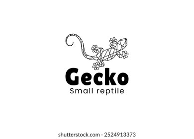 Logotipo Lizard. Logotipo Gecko. Logo Chameleon. Simples e Moderno. Ilustração vetorial