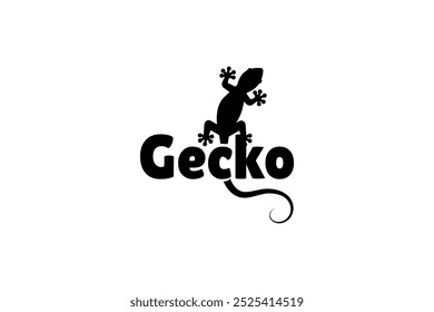 Logotipo Lizard. Logotipo Gecko. Logo Chameleon. Simples e Moderno. Ilustração vetorial