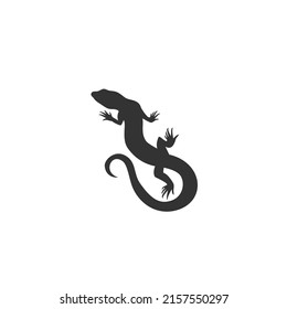 Logo-Ikone von Lizard in flachem Zeichen. Vektorgrafik