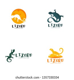 Lizard logo template vector. Reptile logo template