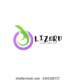 Lizard logo vector. Reptile logo template. Wild animal logo vector
