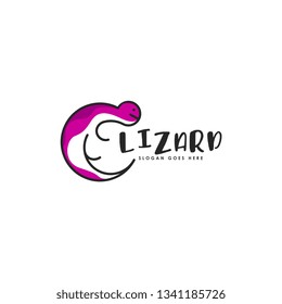 Lizard logo vector. Reptile logo template. Wild animal logo vector