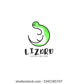 Lizard logo vector. Reptile logo template. Wild animal logo vector