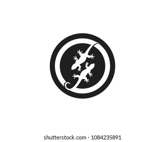 Lizard logos template symbols vector
