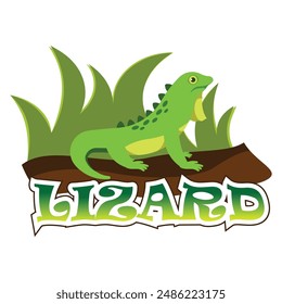 Lizard minimalistic  vector typographic T-shirt Design 