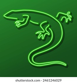 lizard neon sign, modern glowing banner design, colorful modern design trend. Vector illustration.