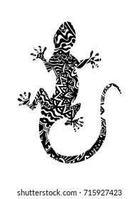 Lizard - Ornamental Silhouette